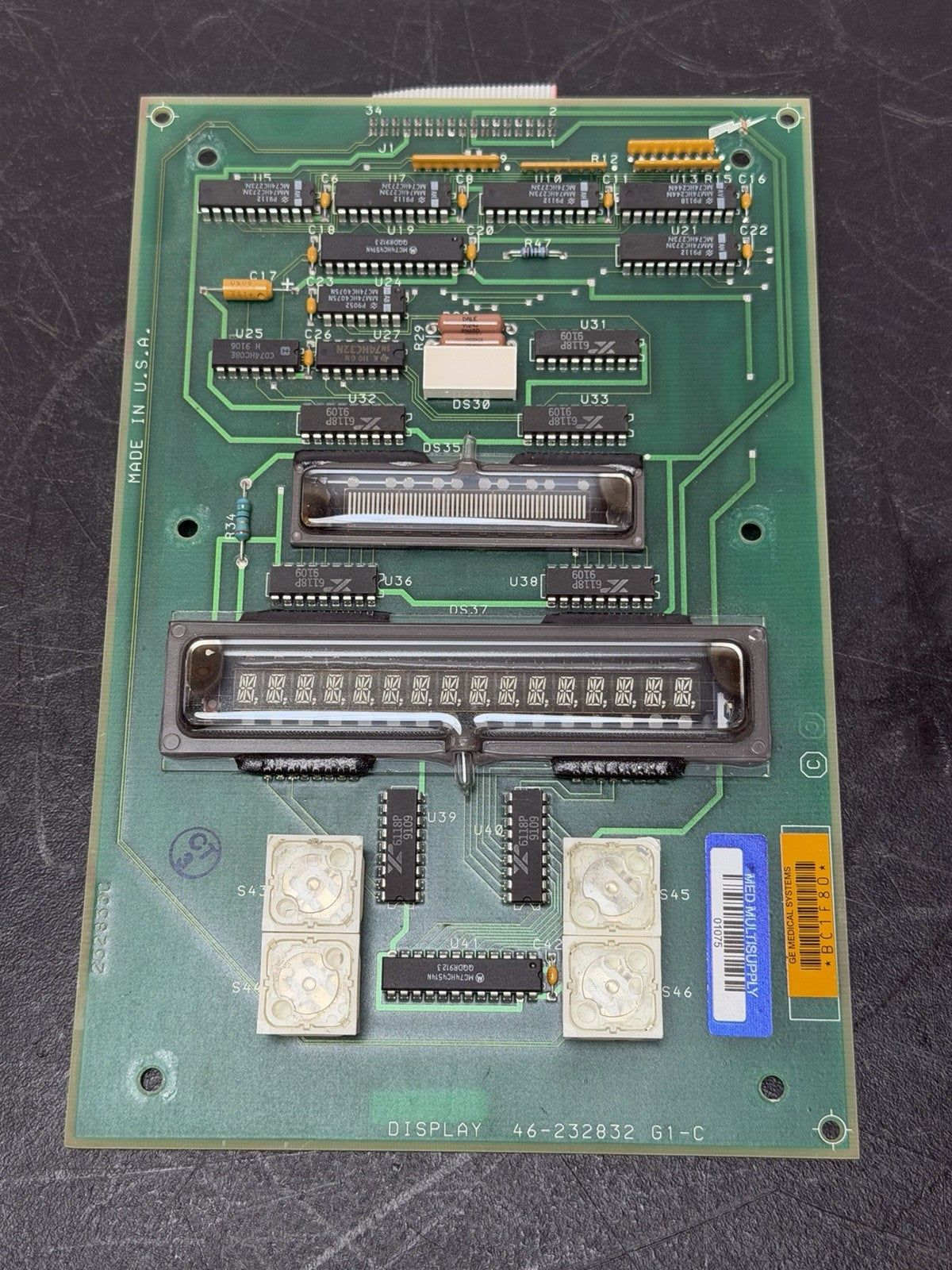 GE AMX4 - Display Board - 46-232832 - G1-C