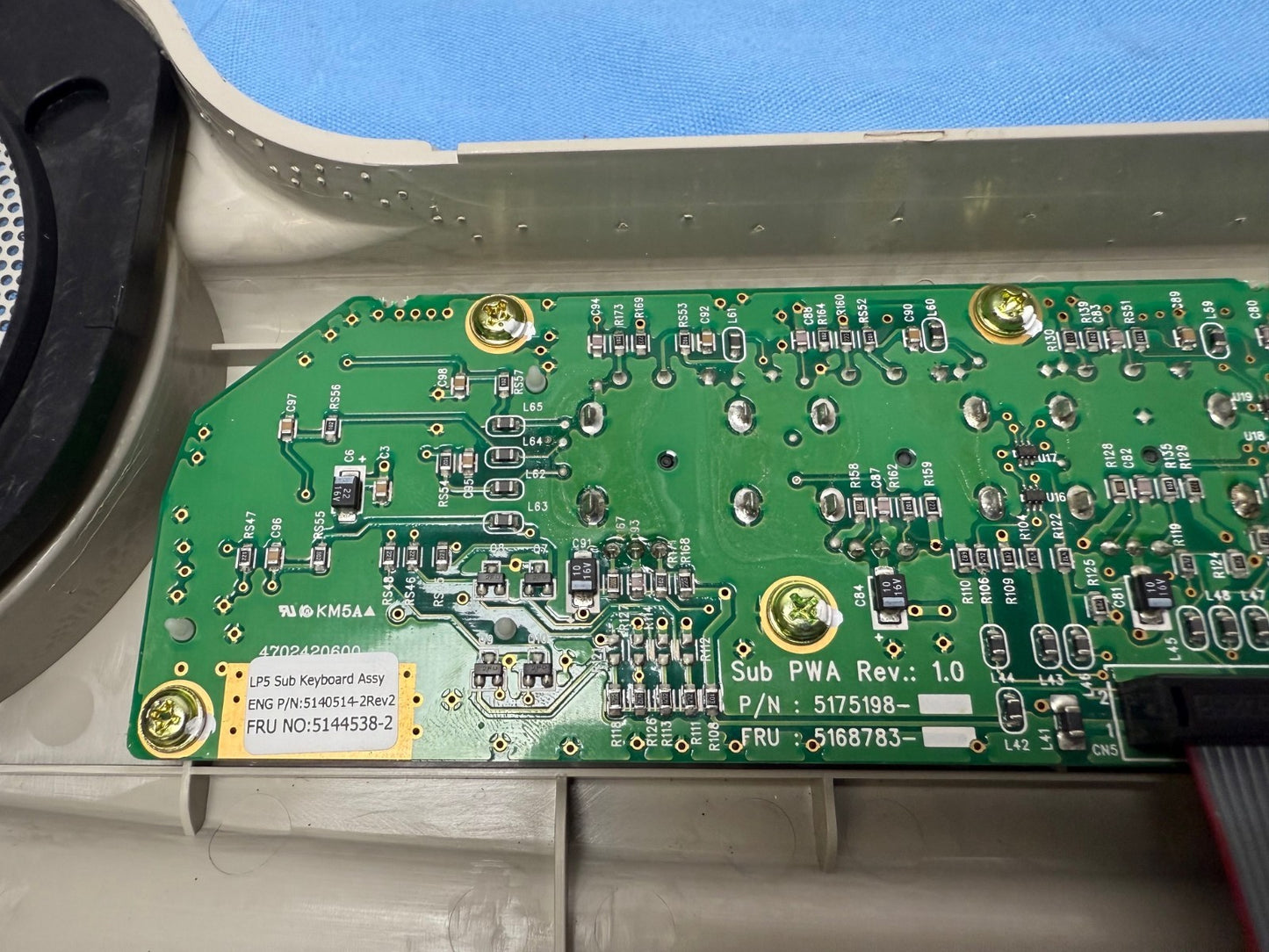 GE LOGIQ P5 - Sub Keyboard Assembly 5140514-2 Rev 2