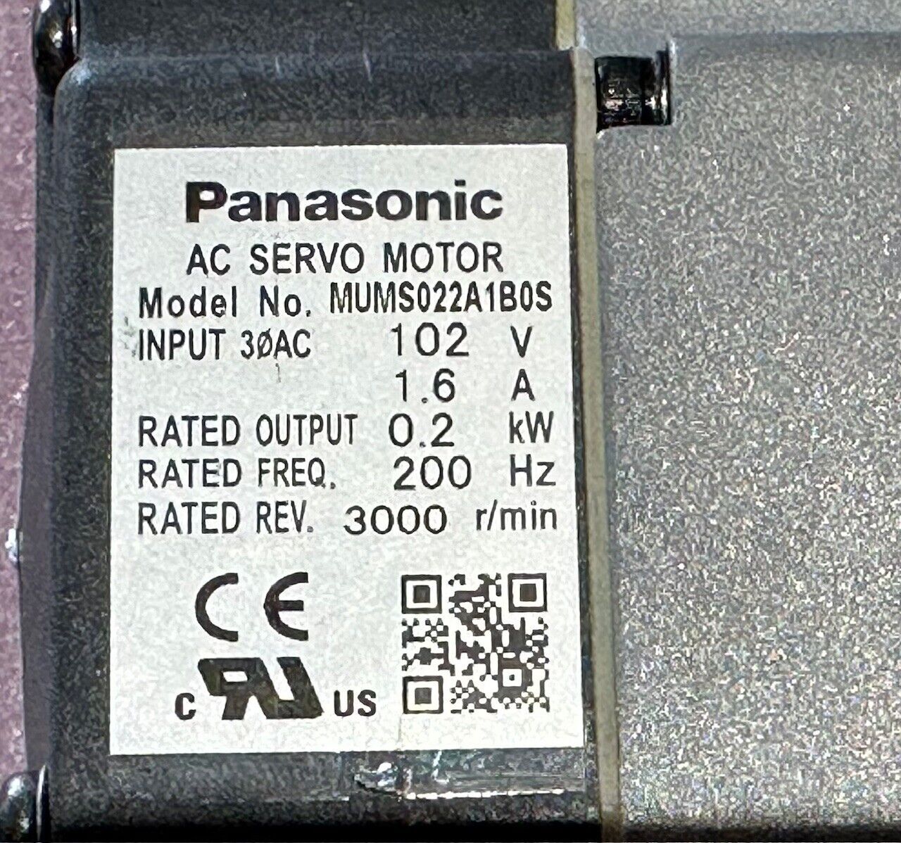 PANASONIC MUMS022A1B0S Servo Motor