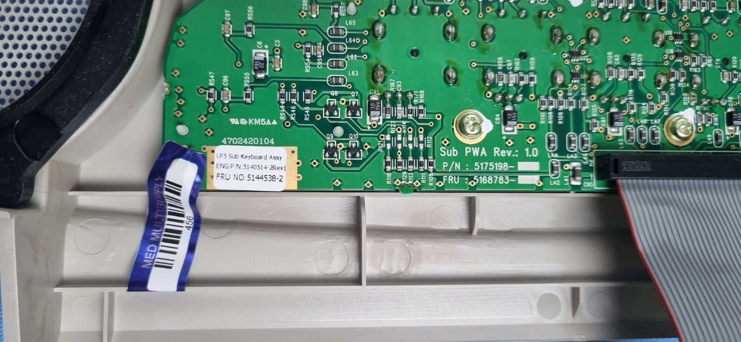 GE LOGIQ P5 - Sub Keyboard Assembly 5140514-2 Rev 1