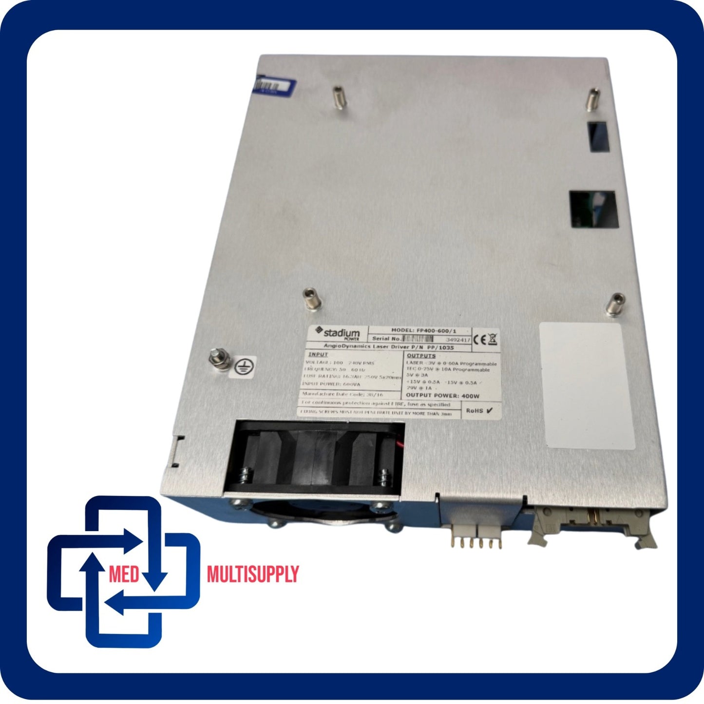 Venacure 1470 Surgical Laser AngioDynamics - POWER SUPPLY - FP400-600/1