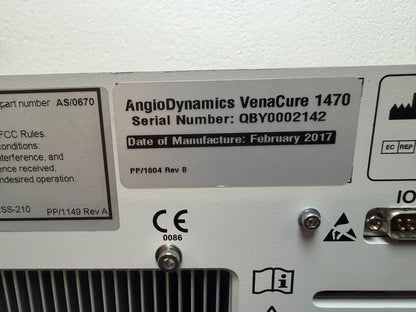 Angio Dynamics Venacure 1470 Laser with foot switch 30 DAYS  WARRANTY