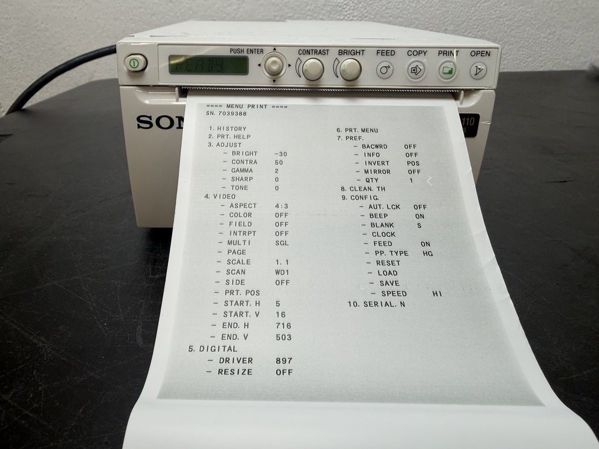 Sony Video Printer UP-X898MD Hybrid Graphic Thermal Printing USED