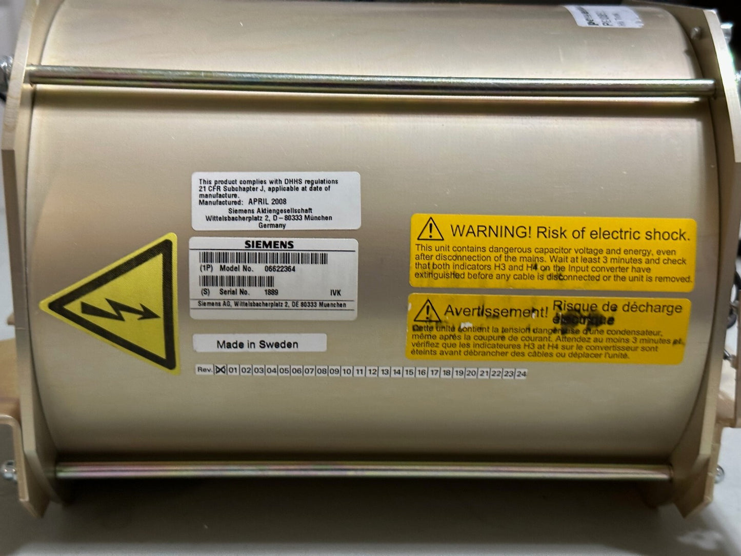 Siemens Mammomat Generator Powerbox PB0852 PB0852002 HV Tank Part Model 06622364