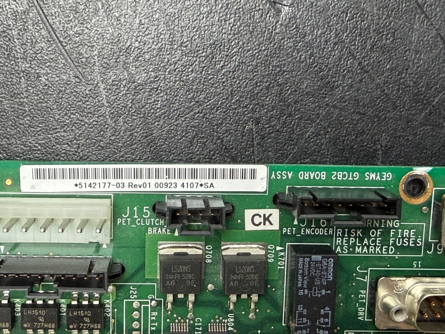 GE LIGHTSPEED PRO 16 SLICE CT - GTCB2 Table Board PN 5142177