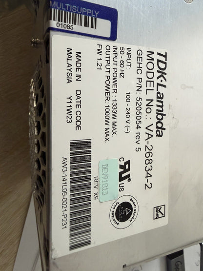 GE LOGIQ E9 -  POWER SUPPLY ULTRASOUND - 5205054 -  REV 3