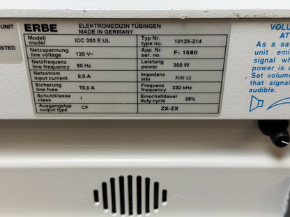 ERBE ICC 300 ESU Generator Unit with Footswitch