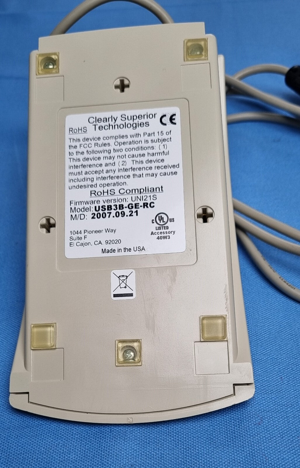 GE LIGHTSPEED  - MOUSE -  USB3B-GE-RC