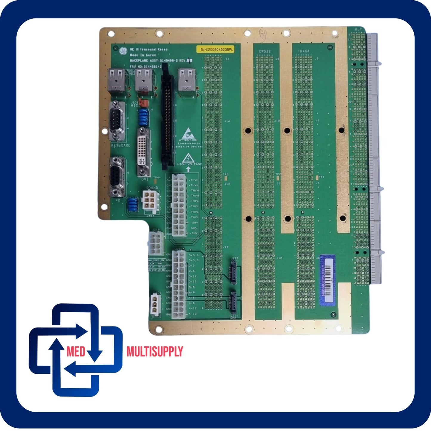 GE LOGIQ P5 - BACKPLANE -  5144581-2