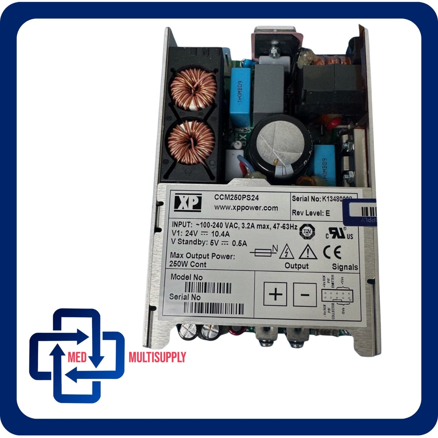 XP Power CCM250PS24 250W Power Supply AC/DC 24V 10.4A