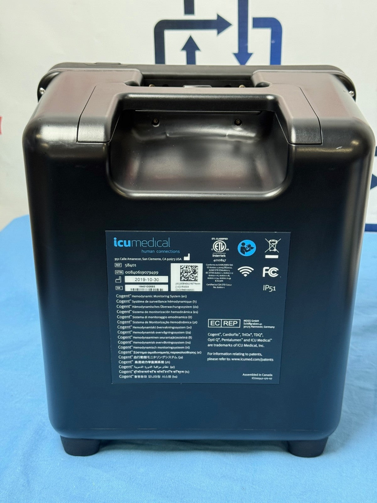 ICU Medical Cogent Hemodynamic Ref 58403, Ref 58401