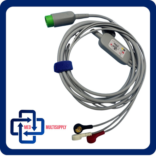 EDAN / Medtronic  ECG Cable 3 Lead 12 Pin AHA 3.4m / RPAYACC029/01.57.472398013
