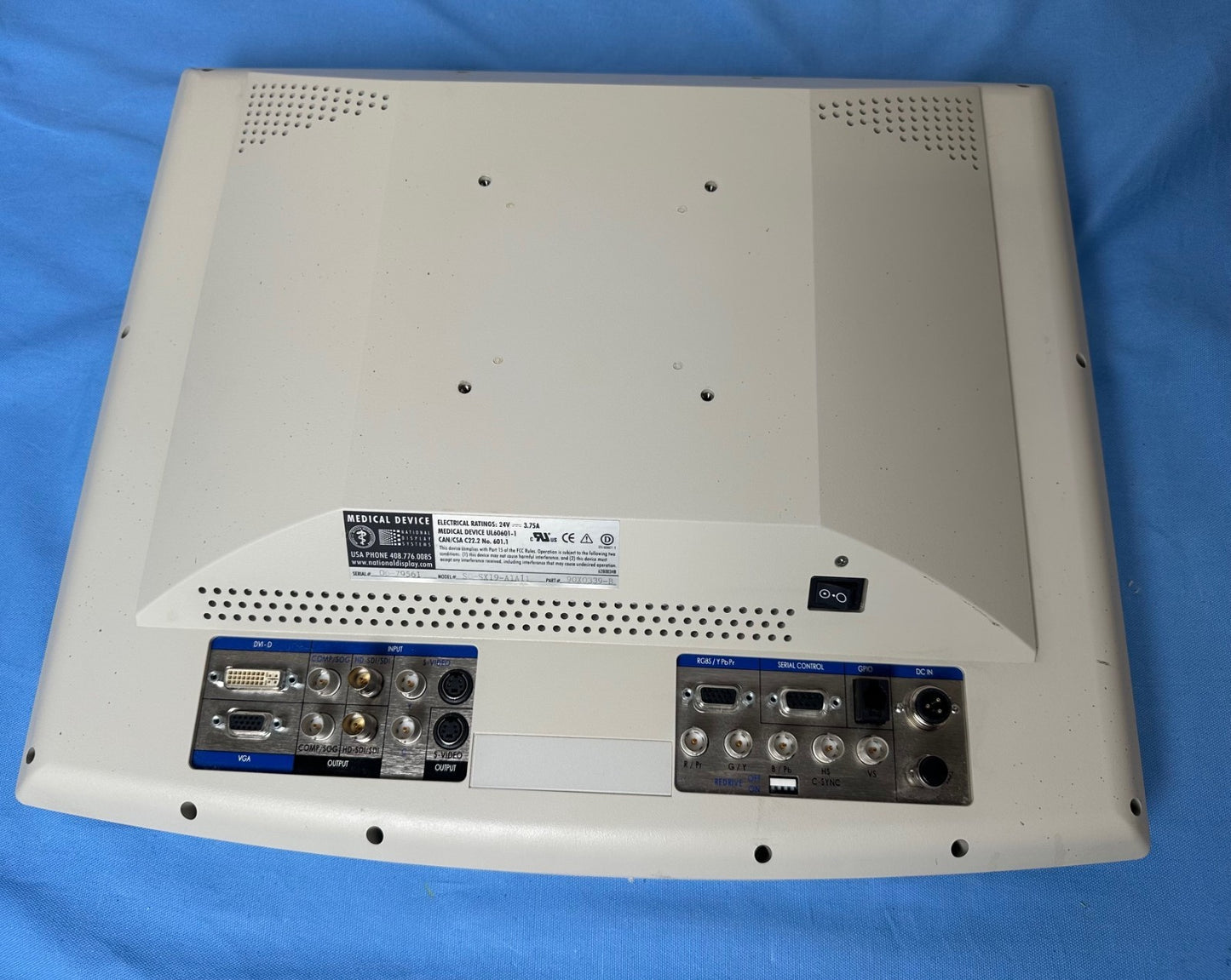 NDS SC-SX19-A1A11 19" Medical Display Monitor W/ Power Apapter