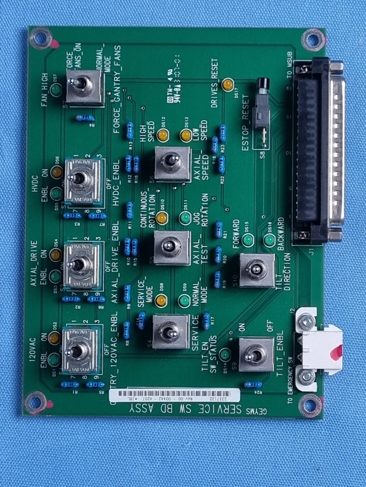 GE LIGHTSPEED PRO 16 SLICE CT - SERVICE SWITCH BOARD - 2337132