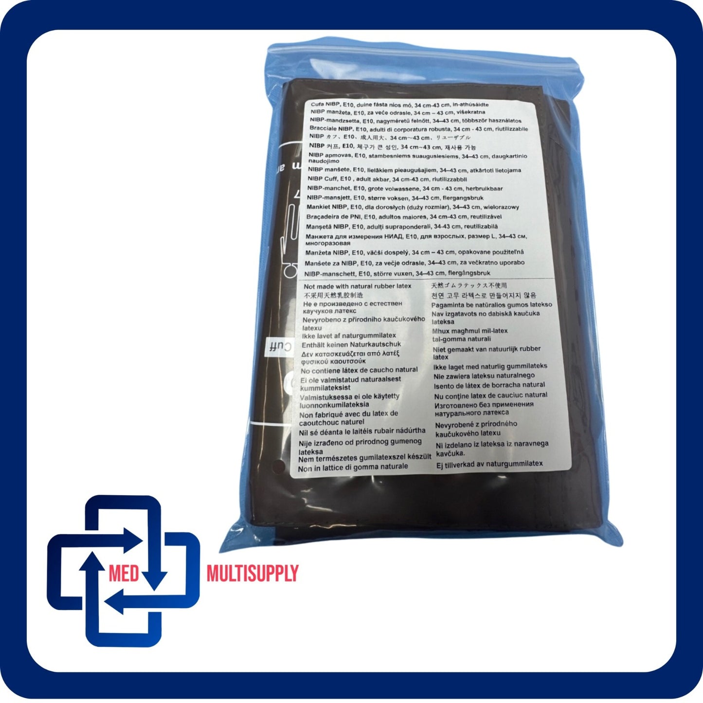 EDAN /Medtronic Physio Control NIBP Cuff - (34-43CM - L  ADULT E10)*Plug & Play*