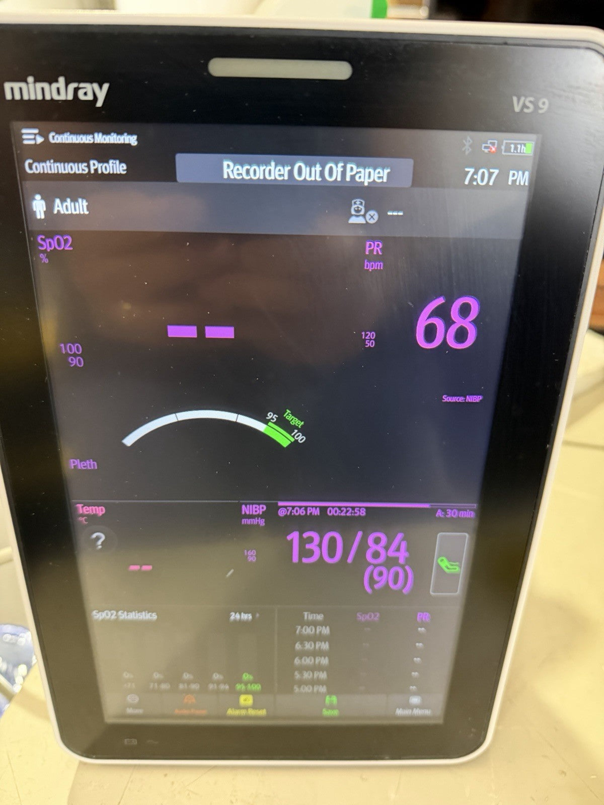 Mindray VS9 Vital Signs Monitor