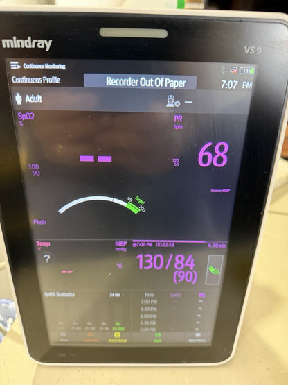 Mindray VS9 Vital Signs Monitor