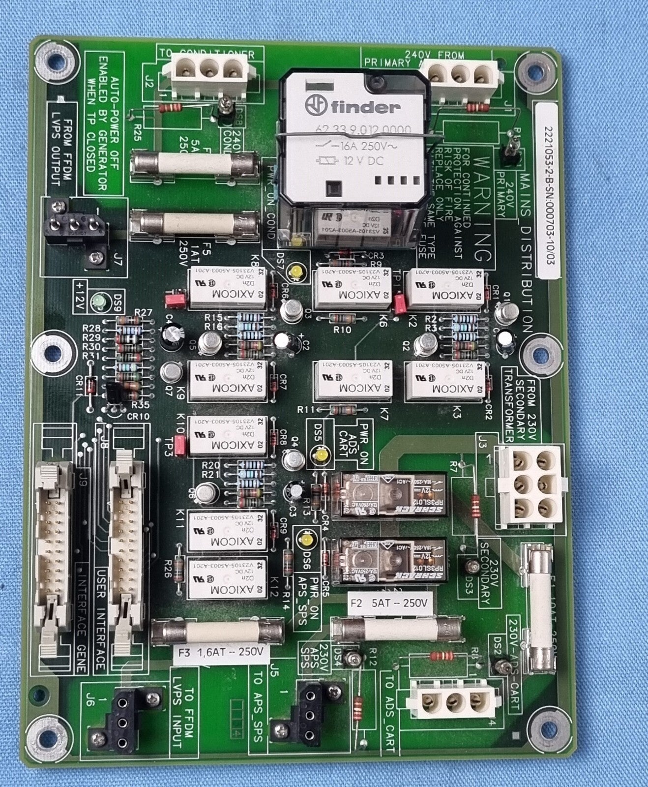 GE Senographe DMR 2000D - Mains Distribution Board  - 2221053-2 B